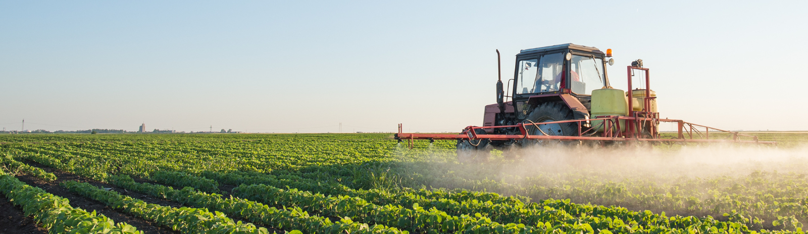 Farm equipment in field