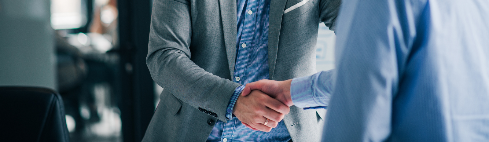 Two men shaking hands