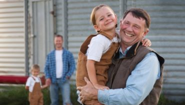 Farm family together